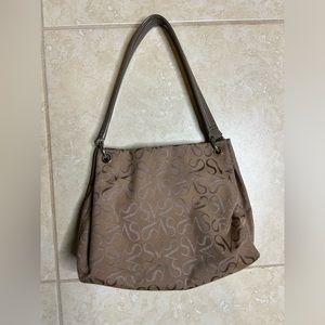 Simple Vera Vera Wang Hobo Purse Handbag Taupe Brown Shoulder Bag